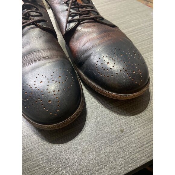 Robert Wayne Mens Brown Leather Brogue Oxfords Made In Portugal size 13 - Picture 2 of 8